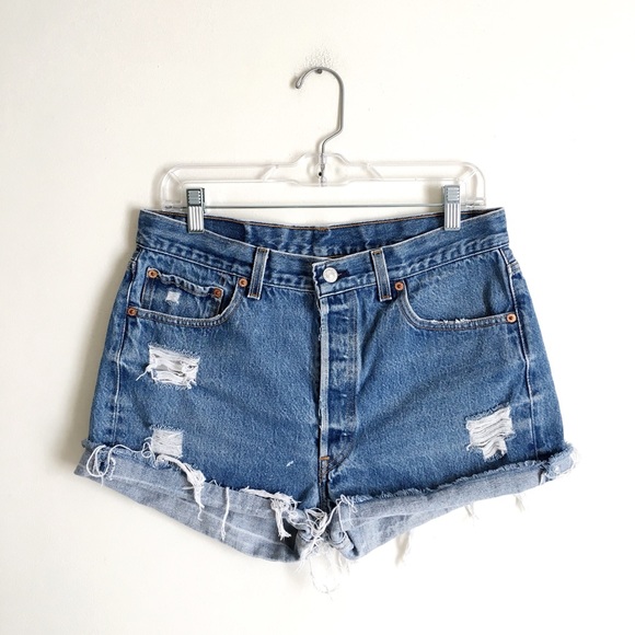 Levi's Pants - Vintage Levi's Red Tab 501 Distressed Jean Shorts